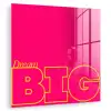Minimalistisch - Roze - Dream big - Grafisch plexiglas 5mm klein -zzzproduct_nieuw