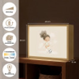 Meisje - Voetbal - Beige Light Box met batterij (Wandlamp) middel -USP_websiteoverzichtDE