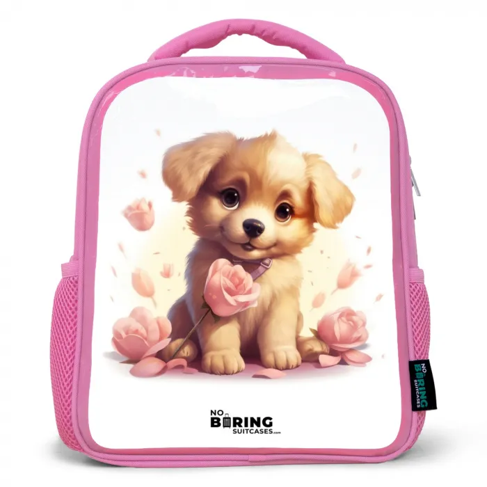 Popke puppy Kinderrugzak - Roze middel -3d