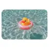Badeend - Zwemband - Geel WCmat klein -3d