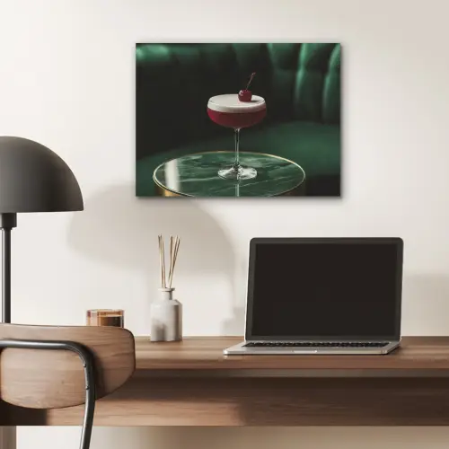 Kers - Cocktail - Rood - Marmer PET vilt klein -sfeer5