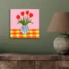 Tulpen - Roze - Vaas aluminium wit klein -sfeer2