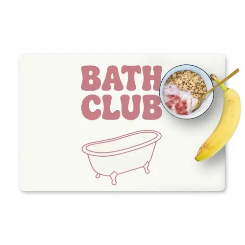 Retro - Bad - Roze Placemat vinyl groot -zzzproduct_Kitchenyeah-website
