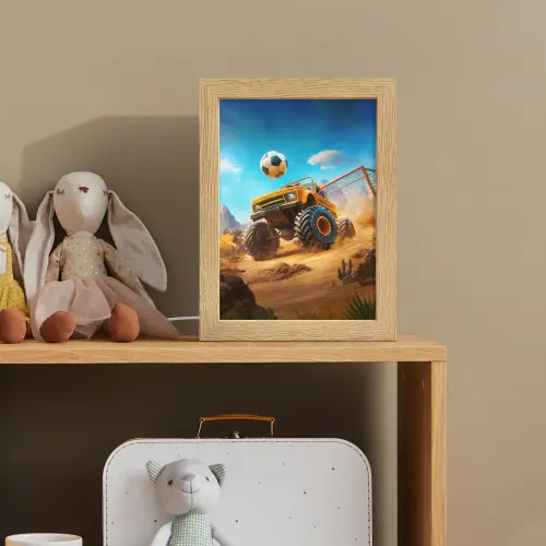 Monstertruck - Voetbal - Woestijn Light Box met kabel klein -sfeer2_kind