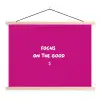 Focus - Smiley - Roze textielposter latten blank klein -3d