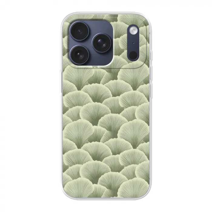 Waaier - Blad - Groen Telefoonhoesje iPhone 17 Pro klein 878 -3d