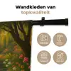 Eenden - Vijver - Bloemen Wandkleed katoen middel -sfeer2