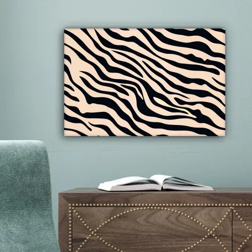 Zebraprint - Dynamisch - Roze canvas 2cm klein -sfeer4