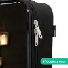 Qoute met licht Kinderkoffer - Zwart klein -rits_NL