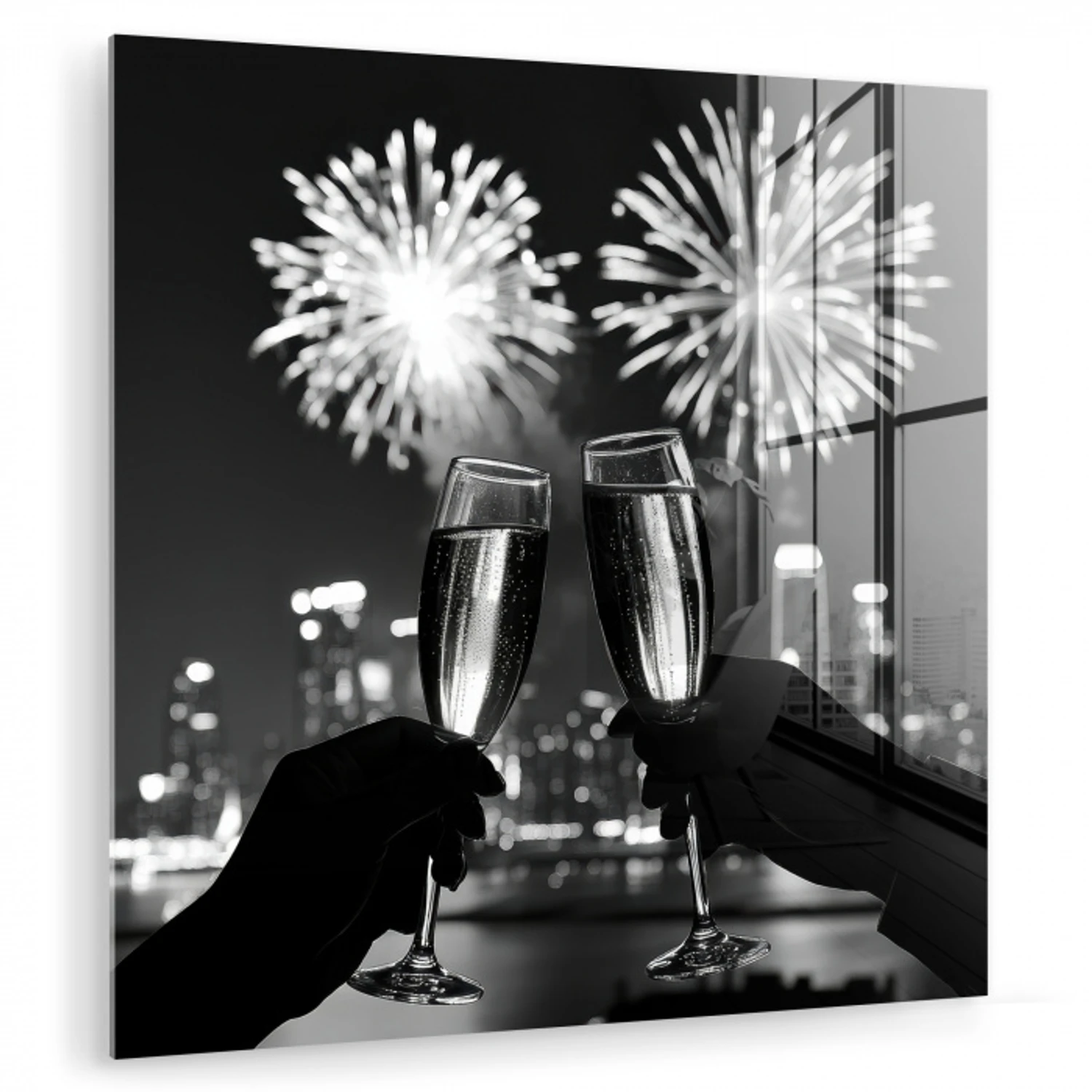 Vuurwerk - Proosten - Skyline - Champagne plexiglas 5mm klein -zzzproduct_nieuw