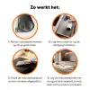 Vaas - Geruit - Groen - Bloem Inductie beschermer vinyl 3mm klein -zzzzzzz-td-werking