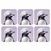 Pinguïn - Koksmuts - Lief - Paars onderzetter kurk middel -3d