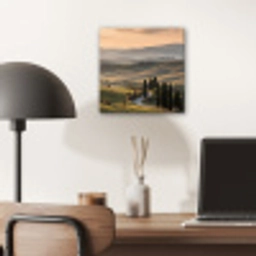 Toscaans - Landschap - Heuvels aluminium wit klein -sfeer5