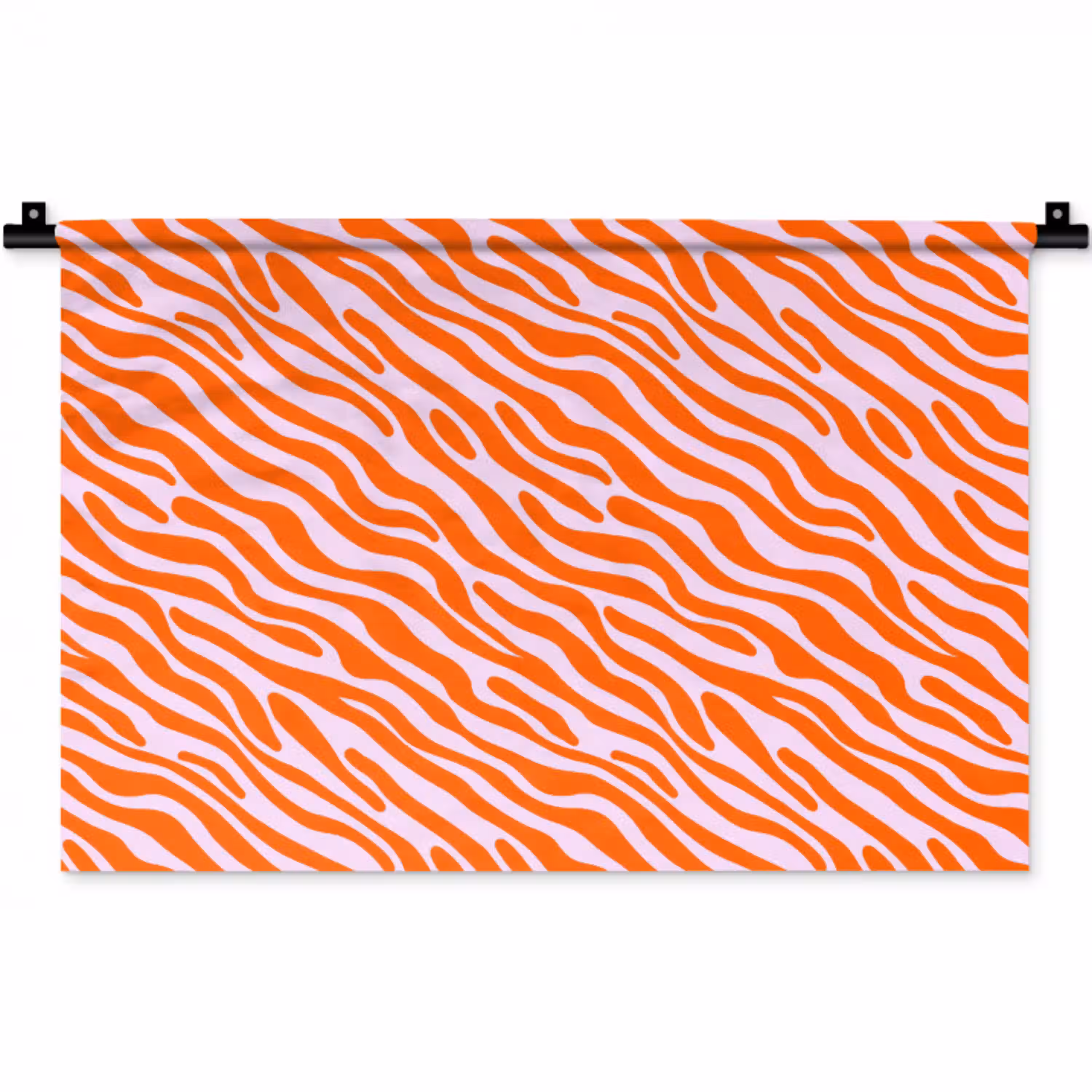 Strepen - Dynamisch - Oranje Wandkleed katoen klein 269 -zz3d