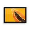 Papaja - Oranje - Topisch fotolijst zwart zonder passe partout klein -3d