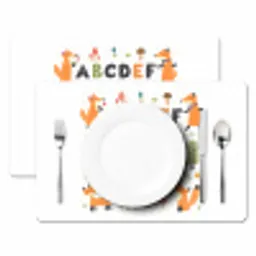 Illustratie alfabet met vossen Placemat vinyl groot -zzsfeer2_Kitchenyeah-website