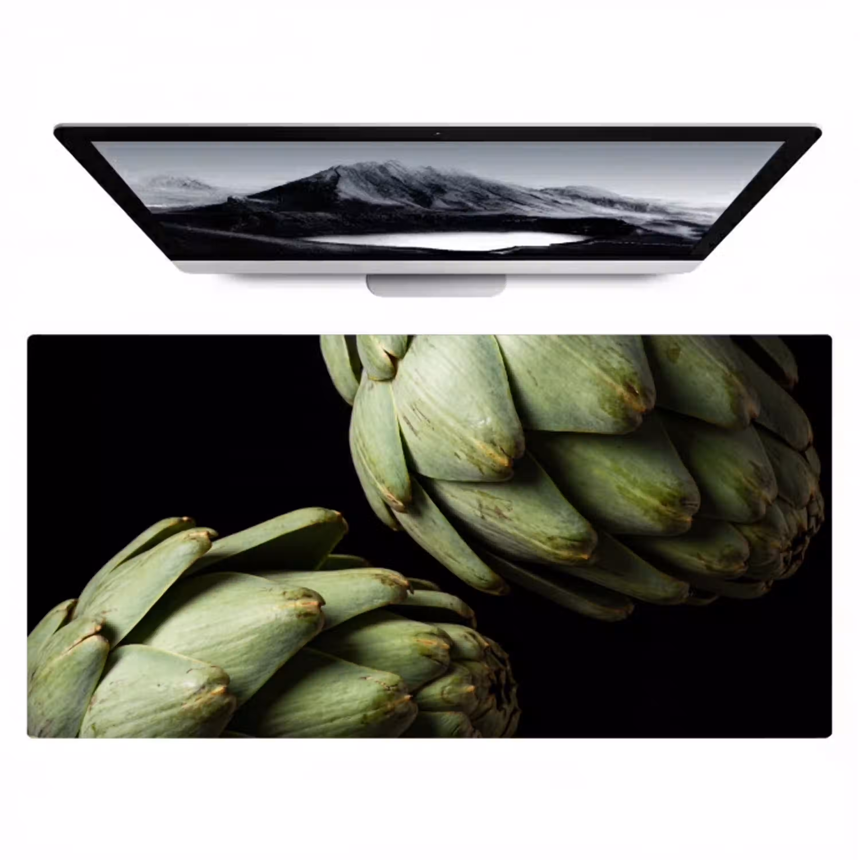 Artisjok - Groen - Eten Muismat XXL klein -zzz3d