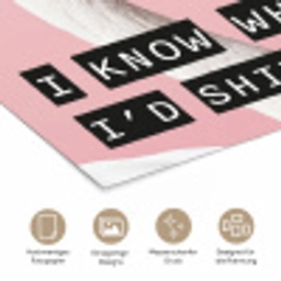 Zwaan - Vogel - Decoratie - Roze poster papier klein -tcloseup_DE