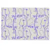 Gezicht - Blauw - Lijnen - Beige Deurmat klein 898 -zkaufland3d