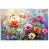 Bloemen - Kleurrijk - Waterverf - Natuur - Zomer poster papier klein -3d