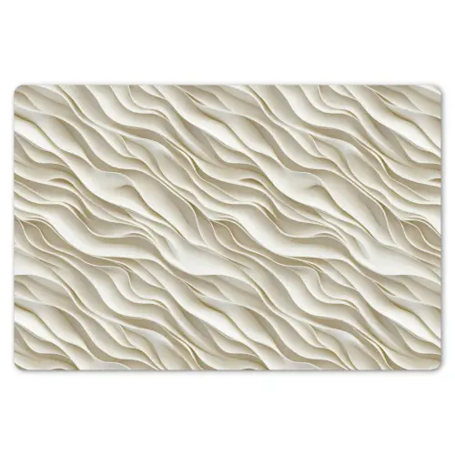 Golven - Wit - Minimalistisch Placemat vinyl groot 368 -zzsfeer1_Kitchenyeah-website