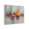 Moderne kunst - Oranje - Grijs - Abstract PET vilt klein -3d