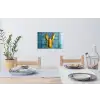 Kreeft - Geel - Blauw - Tegels Muursticker klein -eettafel