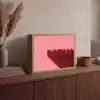 Dream - 3D - Rood - Roze Light Box met batterij (Wandlamp) middel -sfeer2