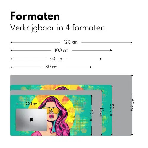 Zonnebril - Vrouw - Zonnig - Geel Muismat XXL klein -sfeer5