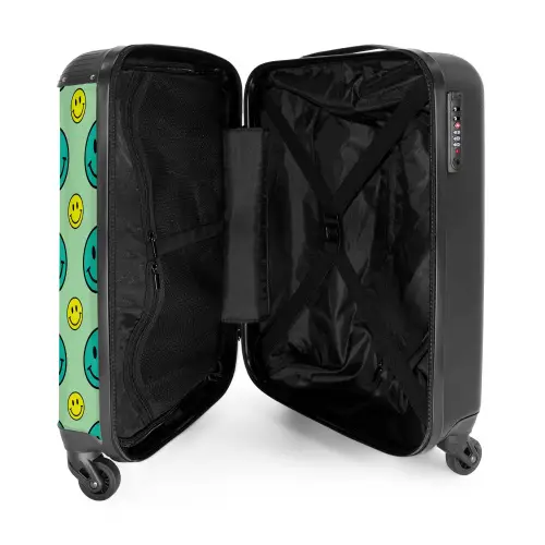 All smiles groen NBS - Handbagage koffer - Unisex middel -binnenkant