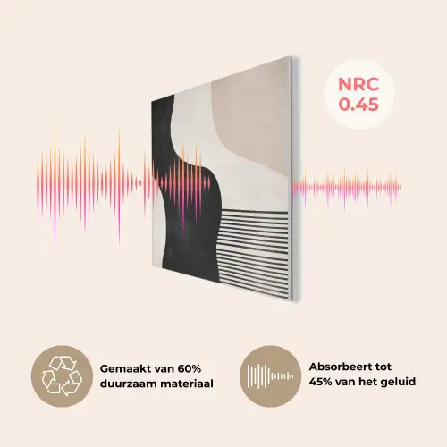 Abstract - Japandi - Beige - Modern PET vilt klein -USP_NL