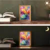 Bloemexplosie - Veelkleurig - Bewegend Light Box met kabel (Tafellamp) klein -sfeer3