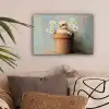 Bloempot - Kuiken - Bloemetjes canvas 2cm klein -sfeer1