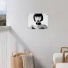 Vrouw - Lolly - Zwart - Wit tuinposter los doek klein -sfeer8