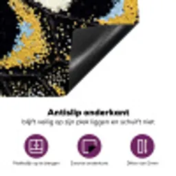 Vlinder - Vleugel - Geel Inductie beschermer vinyl 3mm middel -zzzzzzz-cc-onderkant