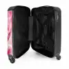 Marmer - Roze Kwarts Marmer NBS - Handbagage koffer - Kinderen Unisex middel -binnenkant