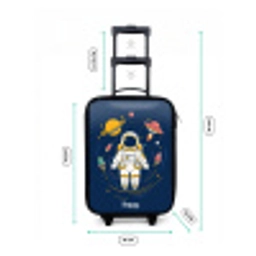 Astronaut - Planeet - Sterren - Raket Kinderkoffer - Zwart klein -productfoto_formaten