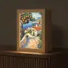 Huizen - Mozaïek - Sinaasappelbomen - Zee Light Box met kabel (Tafellamp) klein -z3d_website