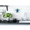 Schildpad - Blauw - Schild Muursticker klein -keuken