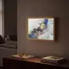 Marmer - Blauw - Goud Light Box met batterij (Wandlamp) middel -sfeer1