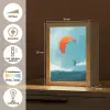 Kitesurfer - Oranje - Zee - Lucht Light Box met kabel (Tafellamp) klein -USP_NL