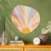 Illustratie - Zon - Pastelkleuren Wandcirkel Organisch Aluminium middel -sfeer2