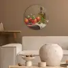 Tomaten - Olijfolie - Stilleven Akoestische PET Vilt - Rond klein -sfeer1