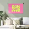 Bonjour - Roze - Fel groen Wandkleed katoen klein -sfeer7