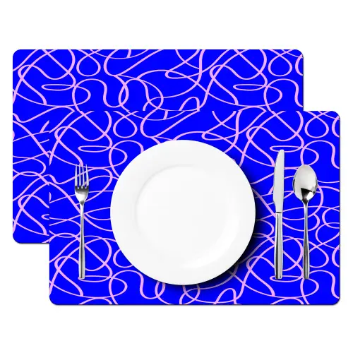 Blauw - Lijnen - Roze - Abstract Placemat vinyl groot 368 -zzsfeer2_Kitchenyeah-website