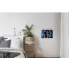 Vrouw - Blauw - Bloemen - Vlinders - Natuur textielposter latten blank klein -woonkamer