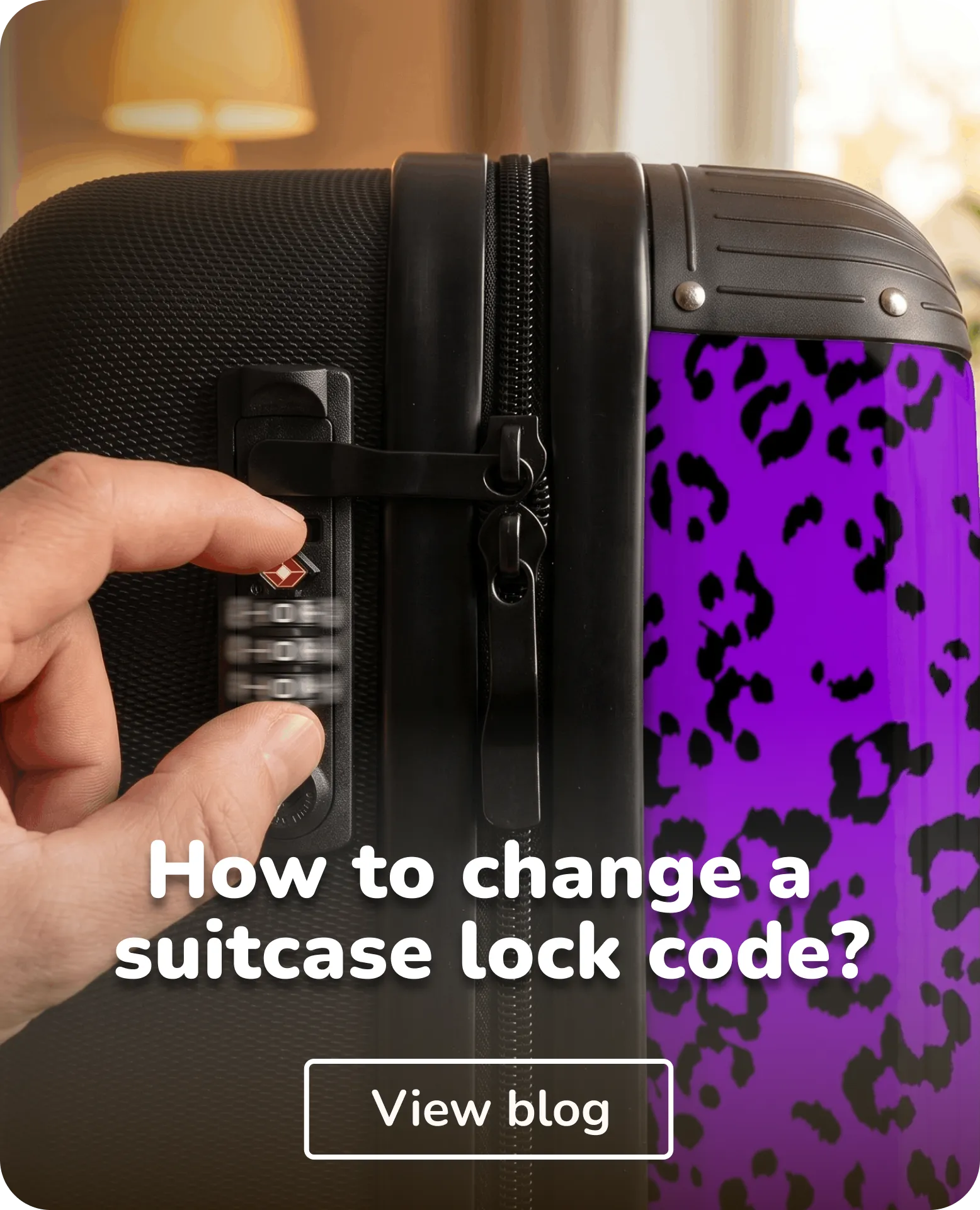 someone changing a suitcase code