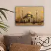 Goud - Abstracte penseelstreken - Koepels canvas 2cm klein -sfeer1