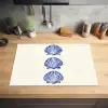 Schelpen - Blauw - Patroon Inductie beschermer vinyl 3mm klein -sfeer5