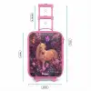 Paard - Bloemen - Paars - Vlinder Kinderkoffer - Roze klein -productfoto_formaten